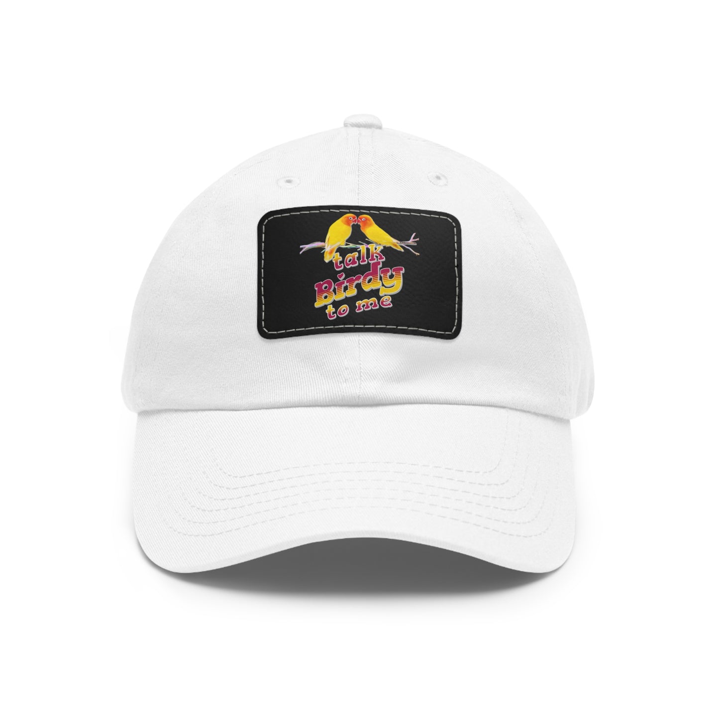 The Nerdy Birder Talk Birdy To Me Dad Hat with Leather Patch Stylish Outdoor Cap