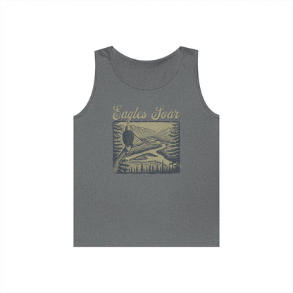 Eagles Soar Unisex Heavy Cotton Tank Top – Outdoor Adventure Wear