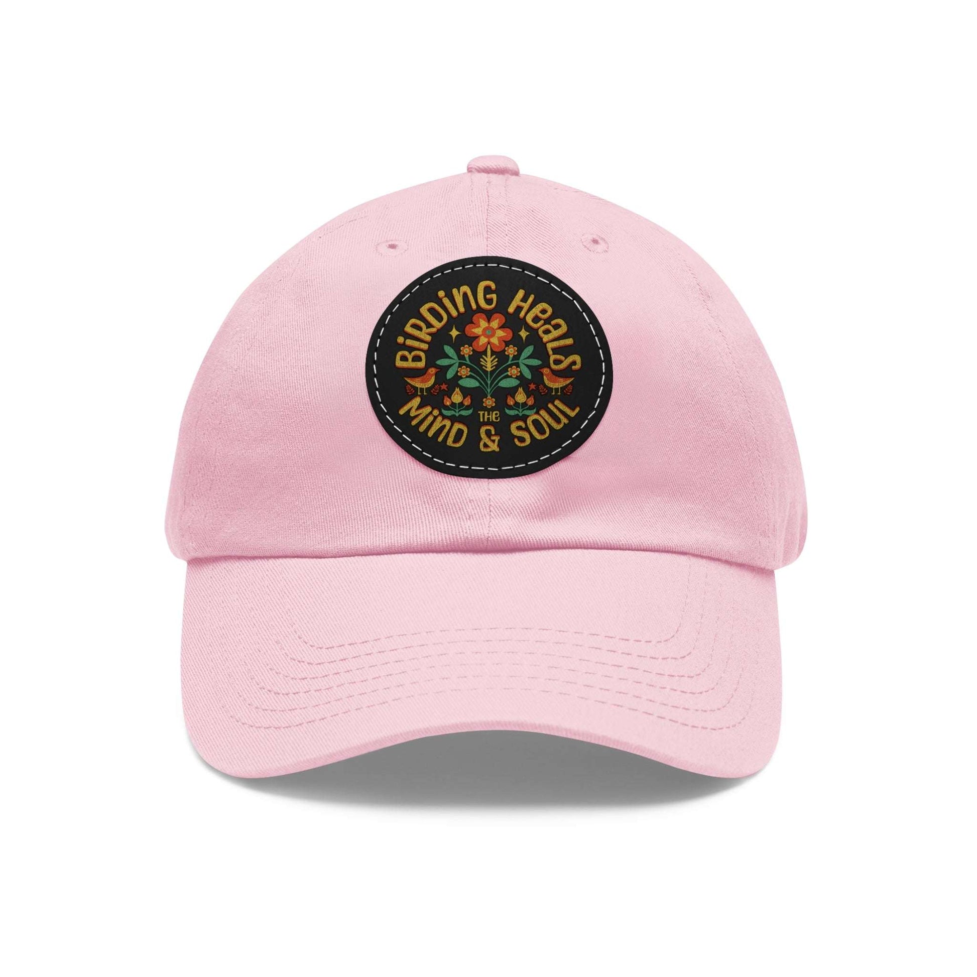 The Nerdy Birder - "Birding Heals the Mind and Soul" Dad Hat, Leather Patch Cap, Perfect Gift for Dads, Nature Lovers, Casual Style Cap, Summer Accessories