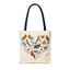Heart of Birds Tote Bag - Natural color - Heart Design for Nature Enthusiasts