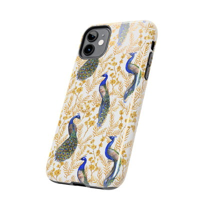 Elegant Peacock Tough Phone Case - Stylish Protection for Nature Lovers