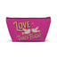 Love Takes Flight Accessory Pouch – Cute Pink Organizer for Travel & Everyday Use