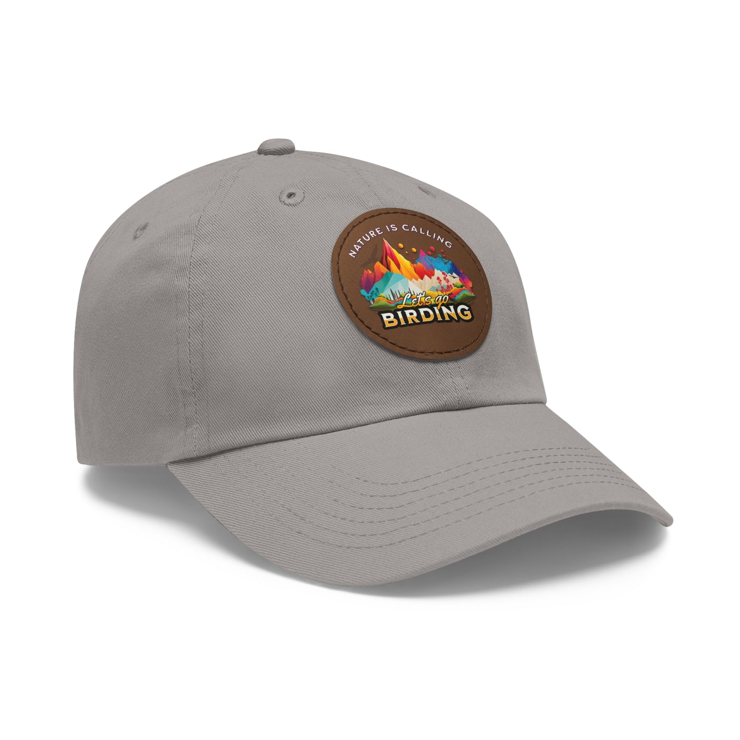 The Nerdy Birder - "Let's Go Birding"  Dad Hat, Leather Patch Cap, Perfect Gift for Dads, Nature Lovers, Casual Style Cap, Summer Accessories