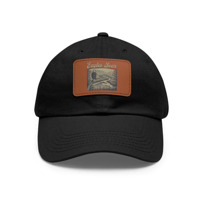 Eagles Soar Dad Hat with Leather Patch, Casual Cap for Bird Lovers, Unique Gift for Birdwatching, Outdoor Adventure Hat, Unisex