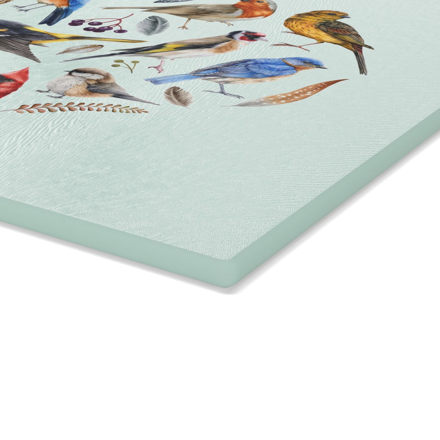 Bird Heart Glass Cutting Board