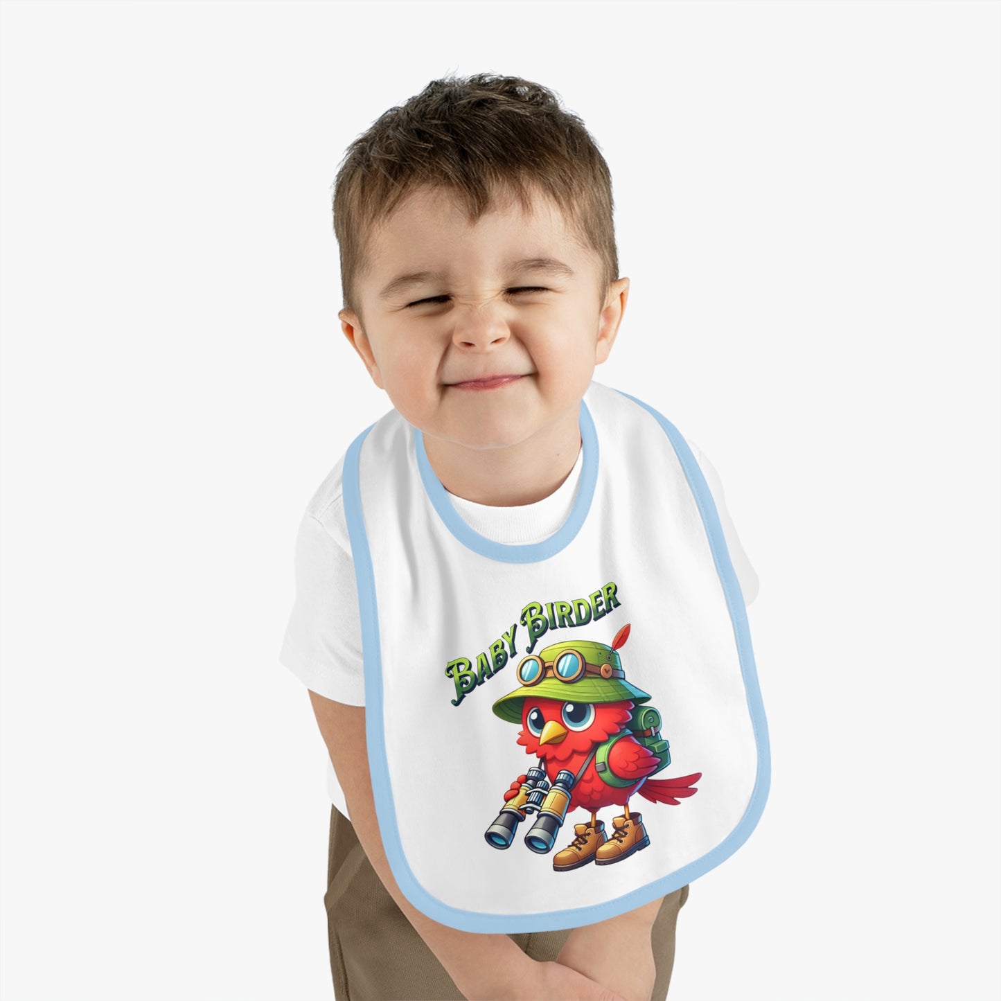 The Nerdy Birder - Baby Birder Bib, Cute Baby Bib, Fun Feeding Accessory, Perfect for New Parents, Ideal Gift for Baby Showers