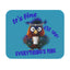 Whimsical Owl Mouse Pad - "It's Fine, I'm Fine, Everything's Fine" - Ideal for Home Office & Gift