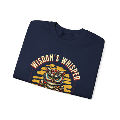 Wisdom's Whisper Owl Sweatshirt - Unisex Heavy Blend Crewneck