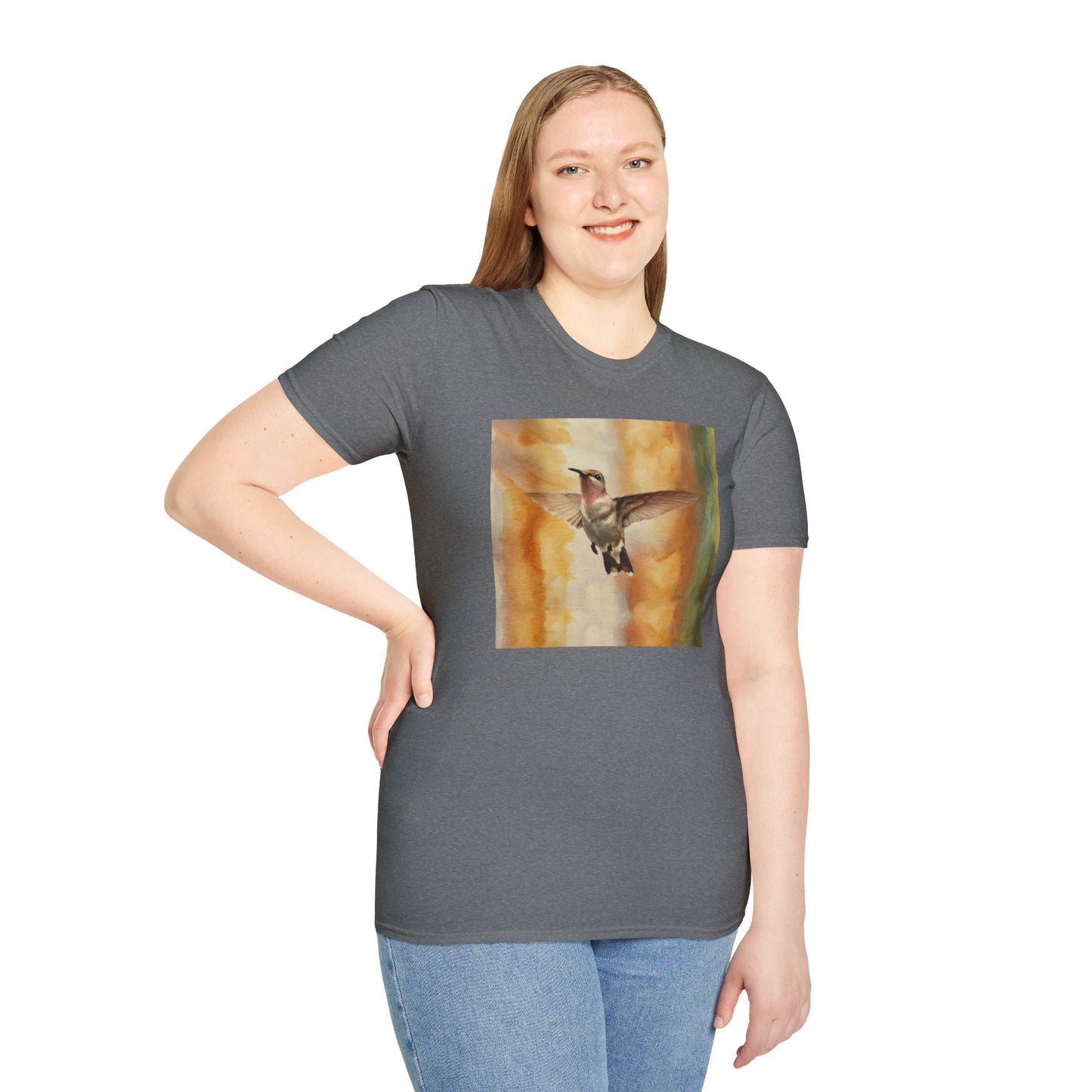 Hummingbird Watercolor T-Shirt, Nature Lover Gift, Birdwatching Shirt