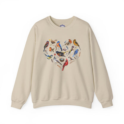 Bird Heart Graphic Unisex Crewneck Sweatshirt