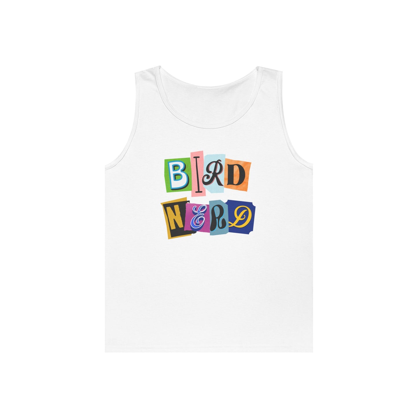 The Nerdy Birder Bird Nerd Tank Top, Gift for Bird Lovers, Unisex Summer Wear, Nature Lover's Apparel, Fun Casual Tank