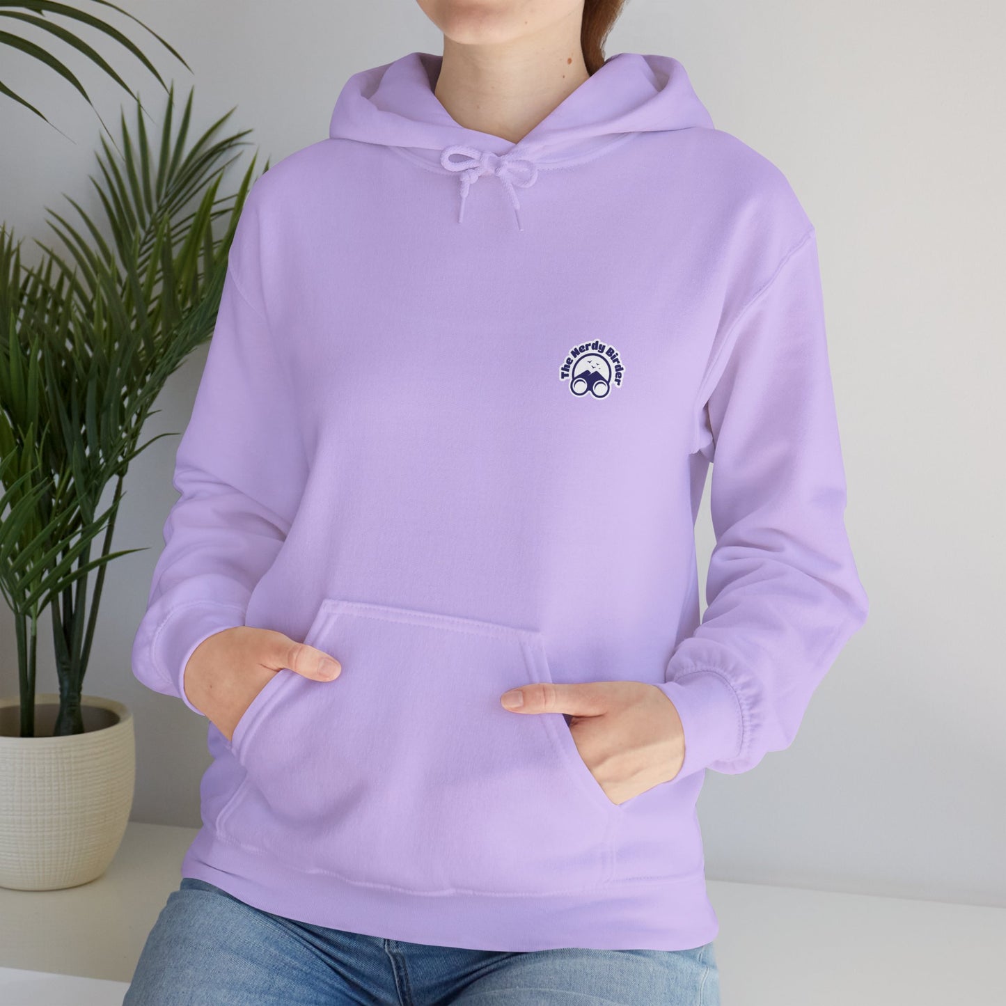 Hummingbird In Bloom Hoodie Back Design - Cozy Sweatshirt for Nature Lovers