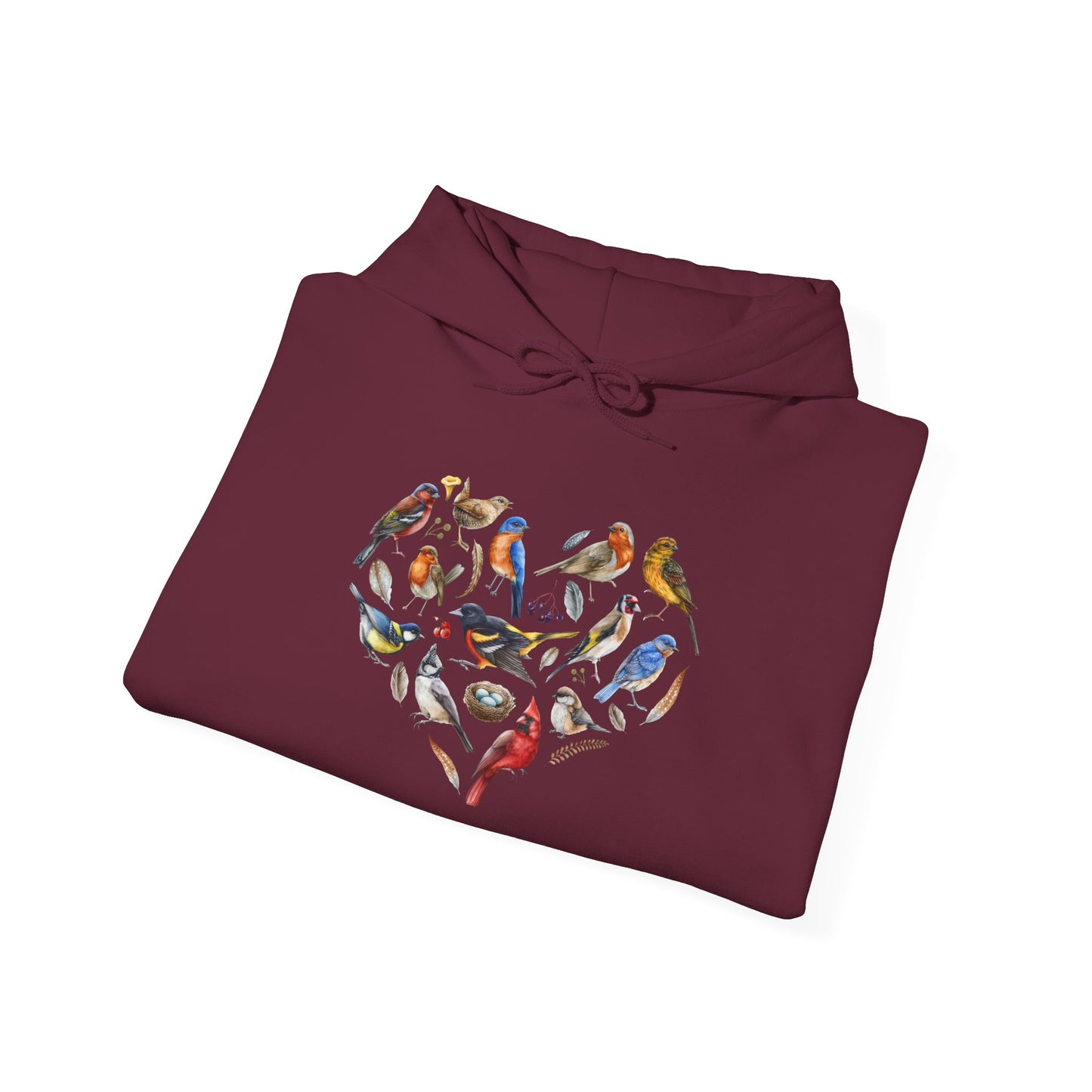 Bird Heart Unisex Hoodie - Cozy Sweatshirt for Nature Lovers