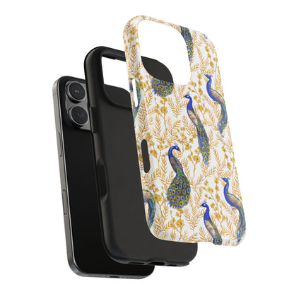 Elegant Peacock Tough Phone Case - Stylish Protection for Nature Lovers