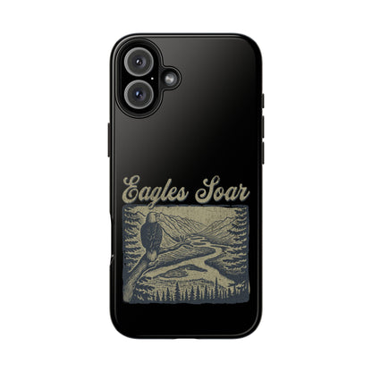 The Nerdy Birder - Eagles Soar Tough Phone Case, Nature Lover Gift, Hiking Accessory, Wildlife Enthusiast, Adventure Protection Case
