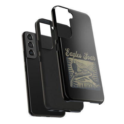 The Nerdy Birder - Eagles Soar Tough Phone Case, Nature Lover Gift, Hiking Accessory, Wildlife Enthusiast, Adventure Protection Case