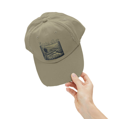 Eagles Soar Distressed Cap, Casual Hat for Bird Lovers, Unique Gift for Nature Enthusiasts, Trendy Apparel for Outdoor Adventures