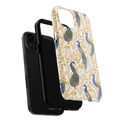 Elegant Peacock Tough Phone Case - Stylish Protection for Nature Lovers