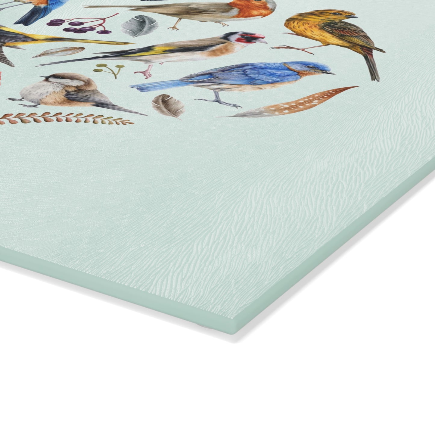 Bird Heart Glass Cutting Board