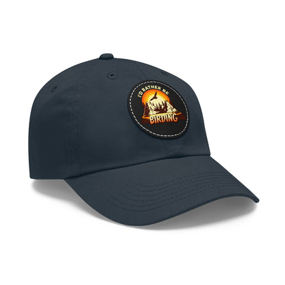 The Nerdy Birder - "I'd Rather be Birding" Dad Hat, Leather Patch Cap, Perfect Gift for Dads, Nature Lovers, Casual Style Cap, Summer Accessories