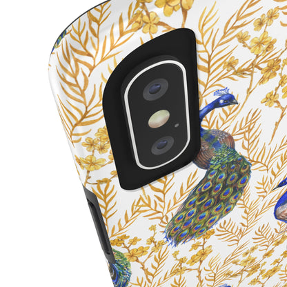Elegant Peacock Tough Phone Case - Stylish Protection for Nature Lovers