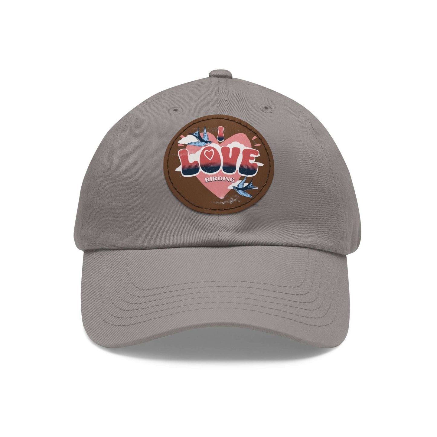The Nerdy Birder - "I Love BIrding" Dad Hat, Leather Patch Cap, Perfect Gift for Dads, Nature Lovers, Casual Style Cap, Summer Accessories