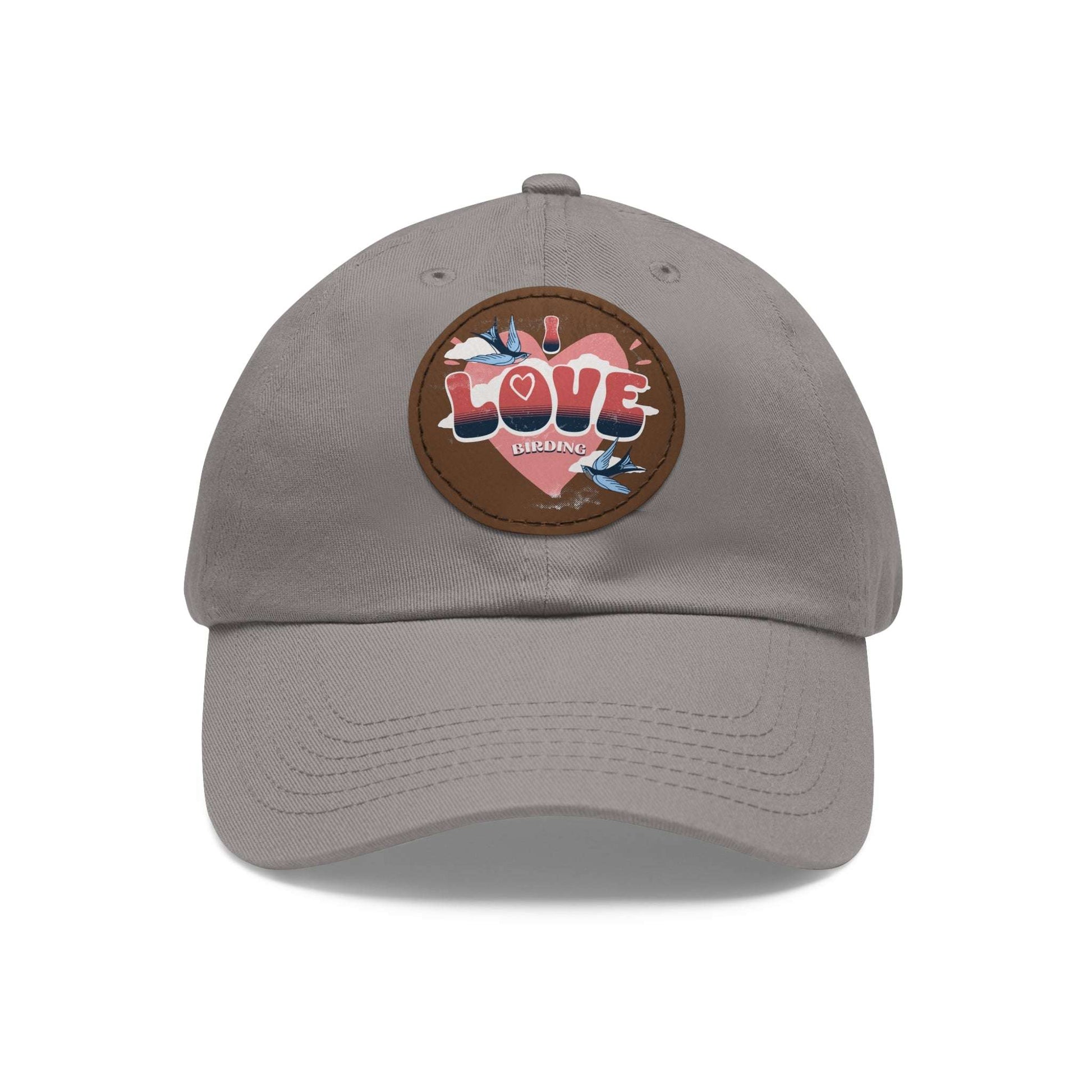 The Nerdy Birder - "I Love BIrding" Dad Hat, Leather Patch Cap, Perfect Gift for Dads, Nature Lovers, Casual Style Cap, Summer Accessories