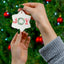 Joyful Holiday Ceramic Ornaments - 4 Festive Shapes
