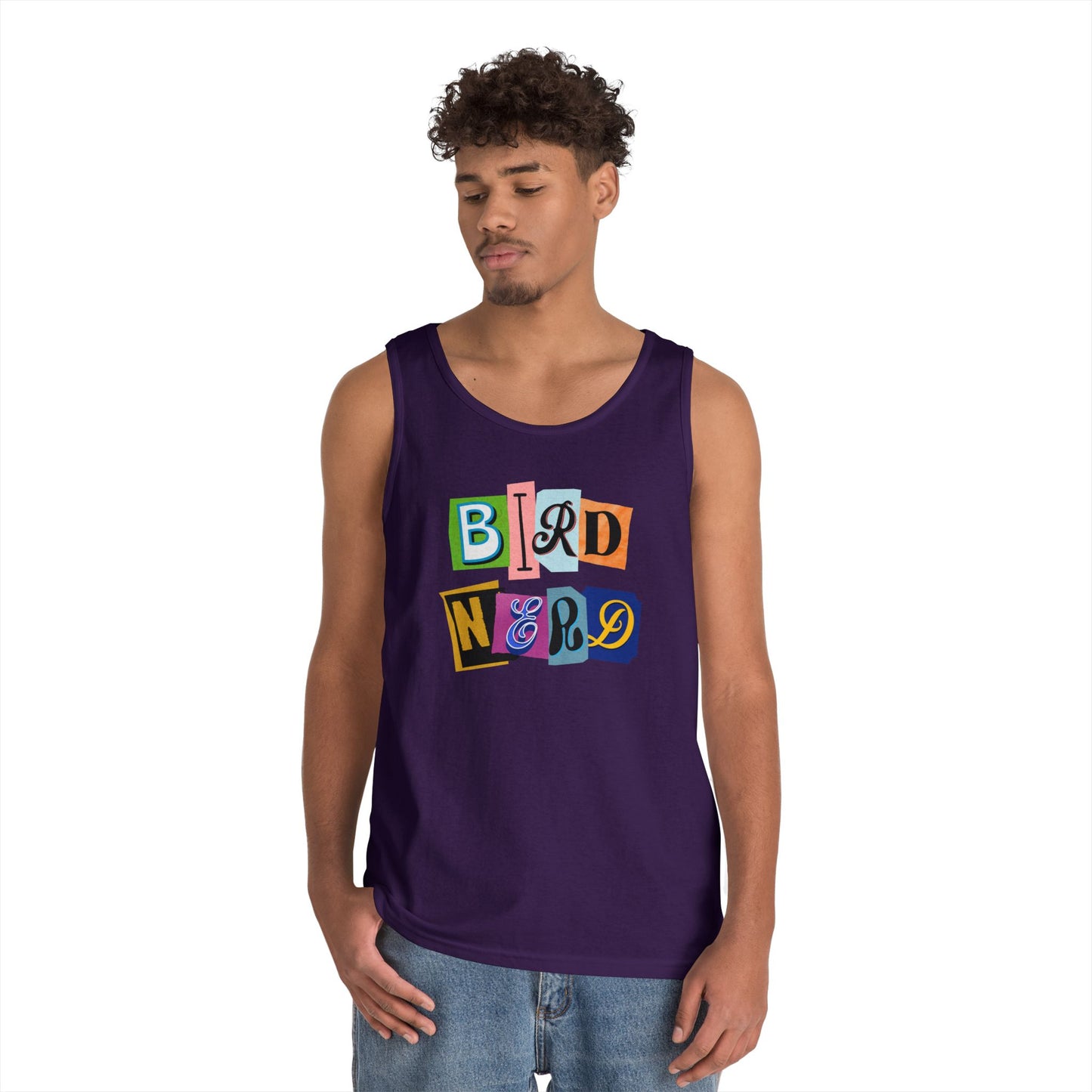 The Nerdy Birder Bird Nerd Tank Top, Gift for Bird Lovers, Unisex Summer Wear, Nature Lover's Apparel, Fun Casual Tank