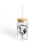 The Nerdy Birder Fluent In Fowl Language 16oz Sipper Glass With Bamboo Lid