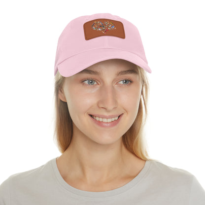 Bird Heart Hat with Leather Patch, Casual Cap for Bird Lovers