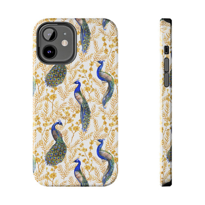 Elegant Peacock Tough Phone Case - Stylish Protection for Nature Lovers