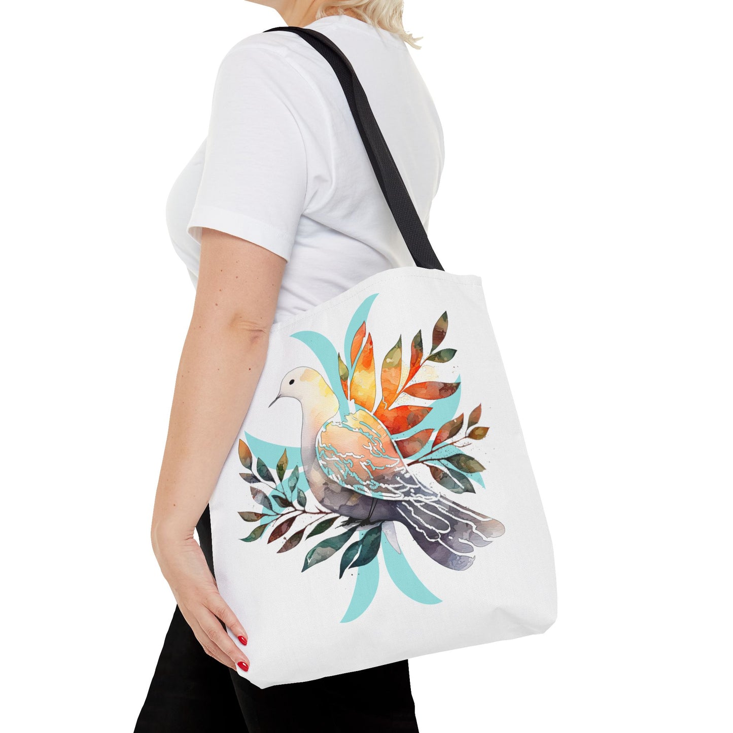 Peaceful Dove Tote Bag in White