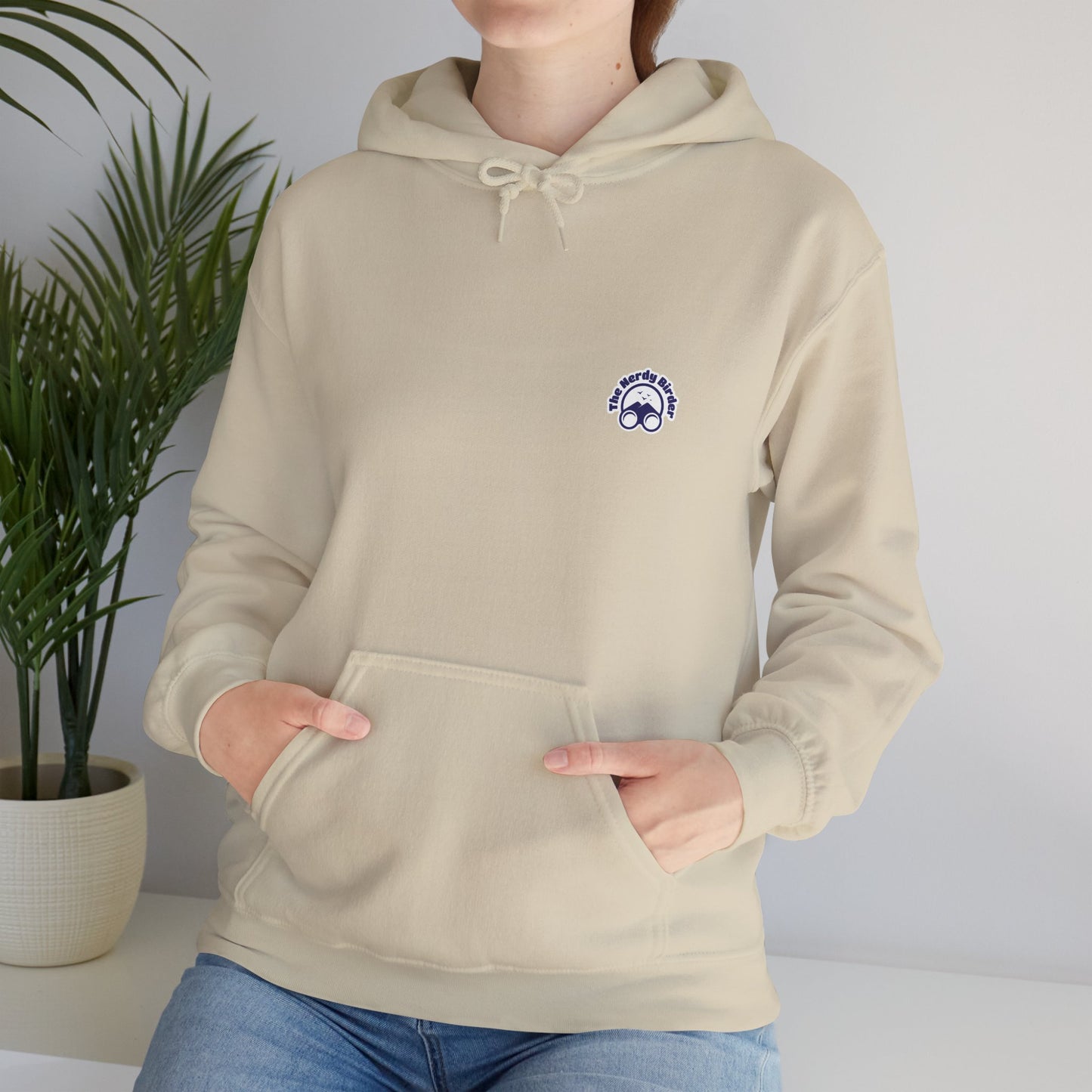 Hummingbird In Bloom Hoodie Back Design - Cozy Sweatshirt for Nature Lovers