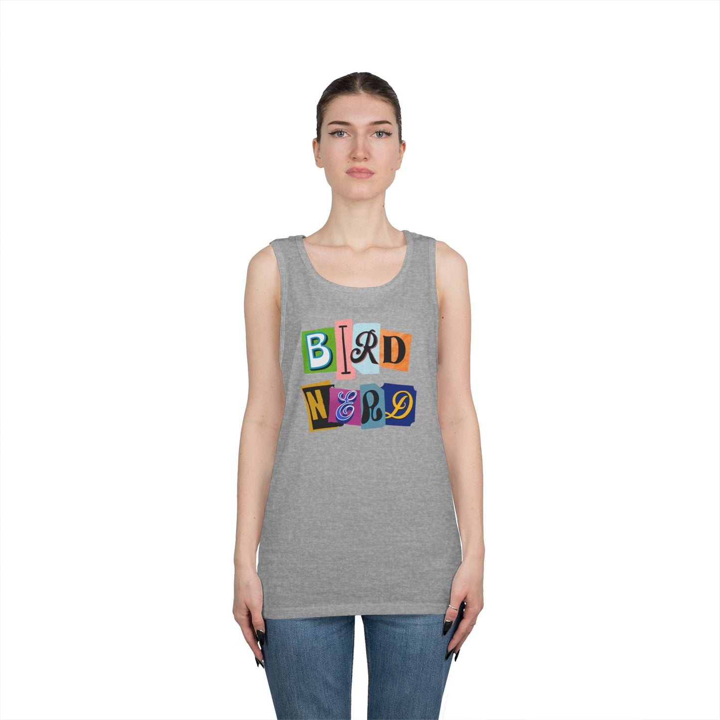 The Nerdy Birder Bird Nerd Tank Top, Gift for Bird Lovers, Unisex Summer Wear, Nature Lover's Apparel, Fun Casual Tank