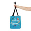 Easily Distracted by Birds Tote Bag in Teal - Fun and Quirky Bird Design for Bird Lovers