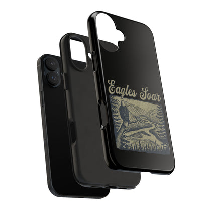 The Nerdy Birder - Eagles Soar Tough Phone Case, Nature Lover Gift, Hiking Accessory, Wildlife Enthusiast, Adventure Protection Case