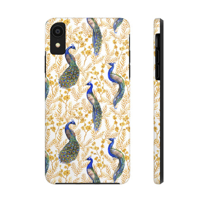 Elegant Peacock Tough Phone Case - Stylish Protection for Nature Lovers