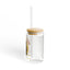 The Nerdy Birder Owl-Themed 16oz Sipper Glass - ‘Wisdom’s Whisper’ with Bamboo Lid