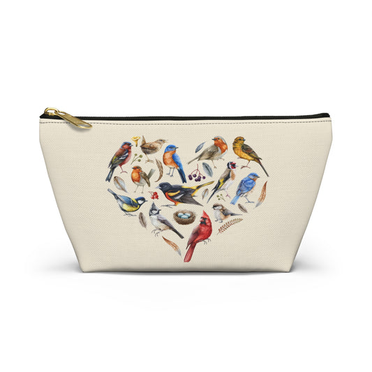 Bird Heart Accessory Pouch Natural