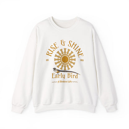 Rise & Shine Early Bird Crewneck Sweatshirt - Perfect for Bird Lovers