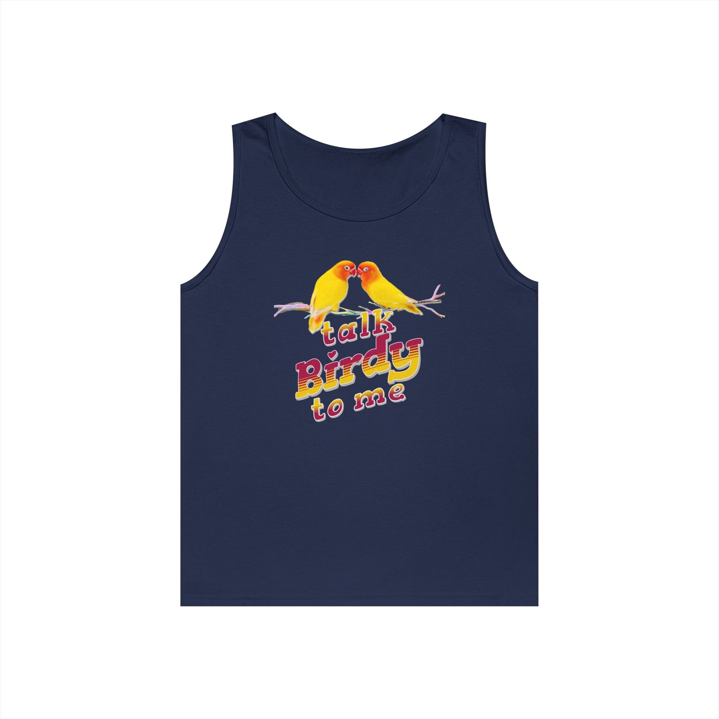 Talk Birdy To Me Tank Top, Gift for Bird Lovers, Unisex Summer Wear, Nature Lover's Apparel, Fun Casual Tank