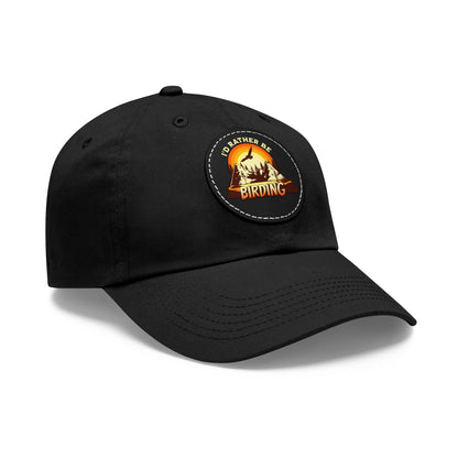 The Nerdy Birder - "I'd Rather be Birding" Dad Hat, Leather Patch Cap, Perfect Gift for Dads, Nature Lovers, Casual Style Cap, Summer Accessories