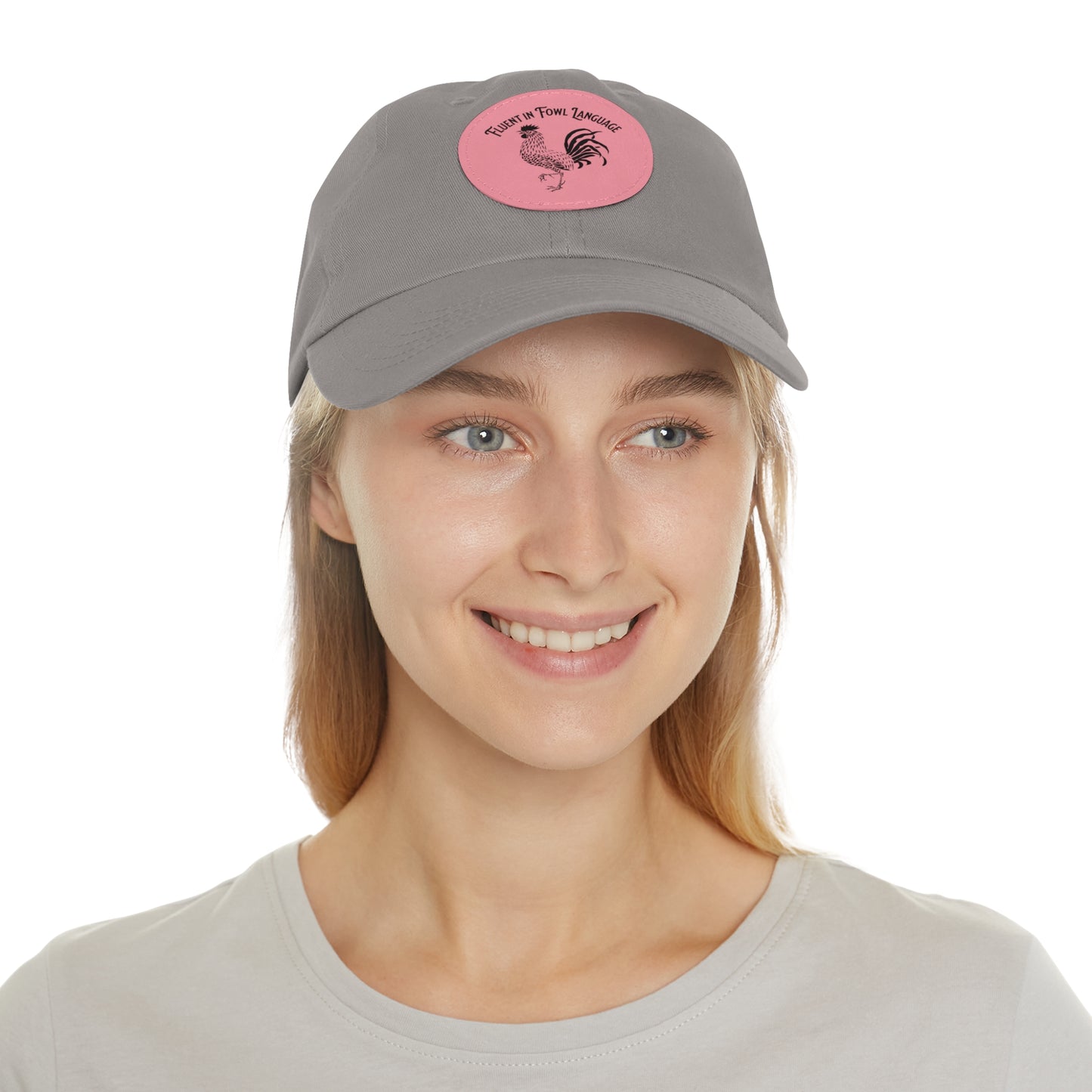 The Nerdy Birder - "Fluent in Fowl Language"  Dad Hat, Leather Patch Cap, Perfect Gift for Dads, Nature Lovers, Casual Style Cap, Summer Accessories