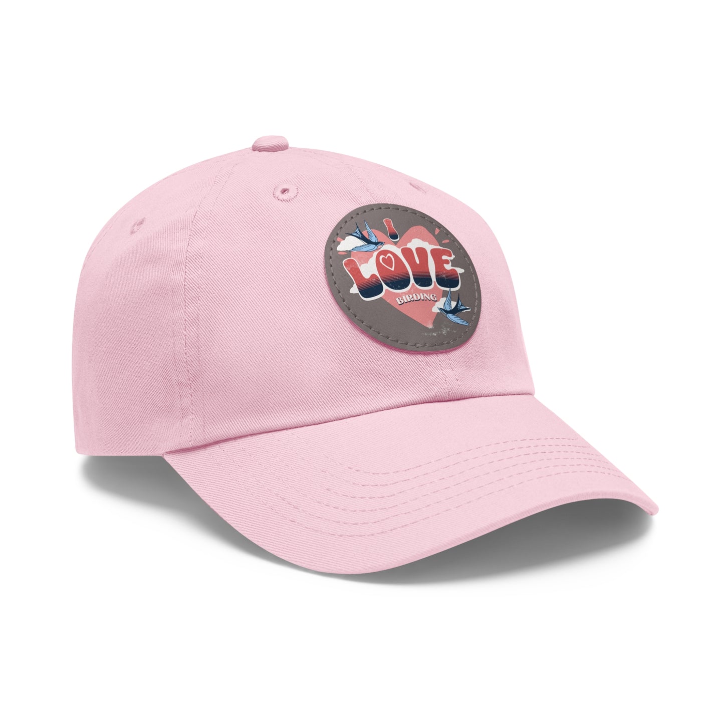 The Nerdy Birder - "I Love BIrding" Dad Hat, Leather Patch Cap, Perfect Gift for Dads, Nature Lovers, Casual Style Cap, Summer Accessories