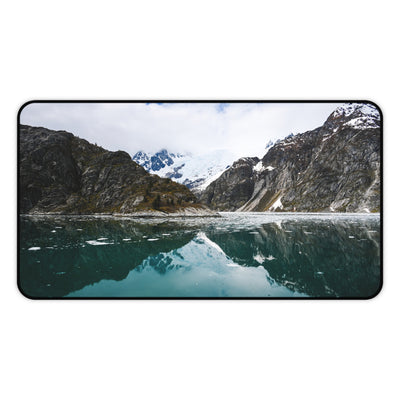 Serene Glacier Desk Mat - Nature-Inspired Workspace Decor