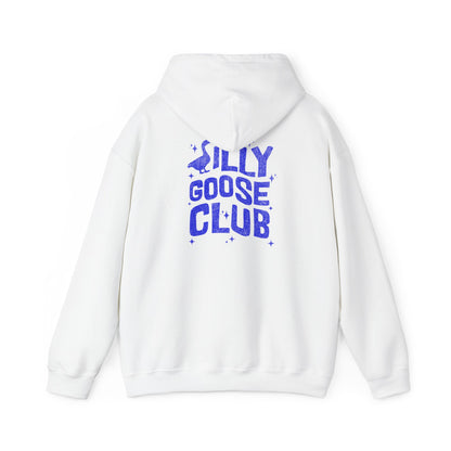 The Nerdy Birder Silly Goose Club Back Design Unisex Hoodie - Cozy Sweatshirt for Nature Lovers