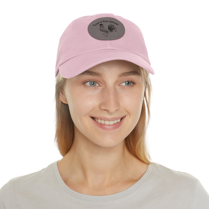 The Nerdy Birder - "Fluent in Fowl Language"  Dad Hat, Leather Patch Cap, Perfect Gift for Dads, Nature Lovers, Casual Style Cap, Summer Accessories