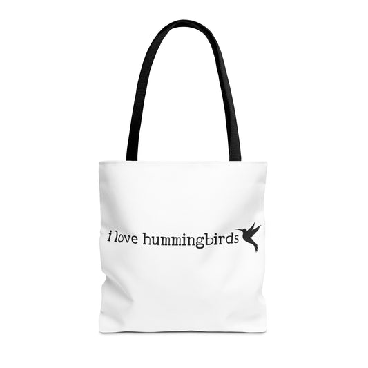 Eco-Friendly Tote Bag - "I Love Hummingbirds" - Perfect for Nature Lovers