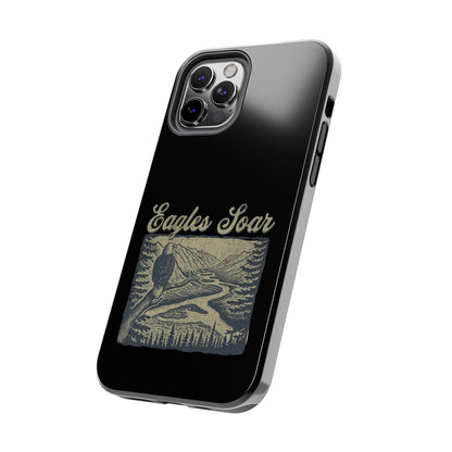 The Nerdy Birder - Eagles Soar Tough Phone Case, Nature Lover Gift, Hiking Accessory, Wildlife Enthusiast, Adventure Protection Case